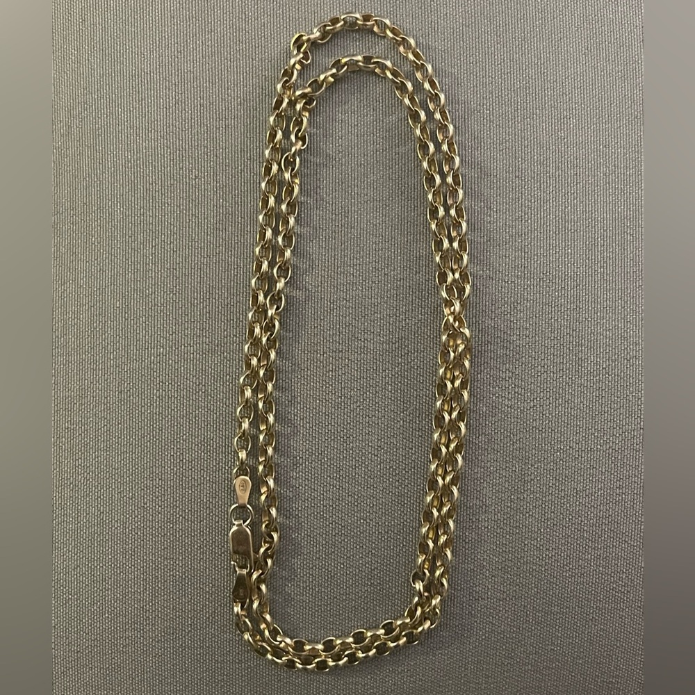 18” Sterling vermeil rolo chain vintage